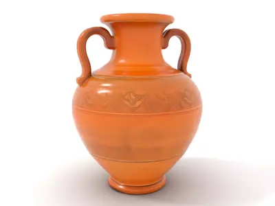 Terracotta Amphora model pack Low-poly 3D model