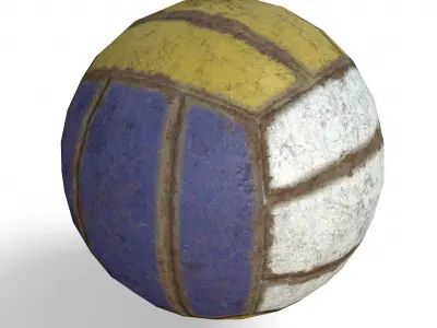 BeachVoleyball Low Poly PBR Model volleyball ball 3D model