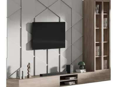 Modern TV Wall 026 3D model