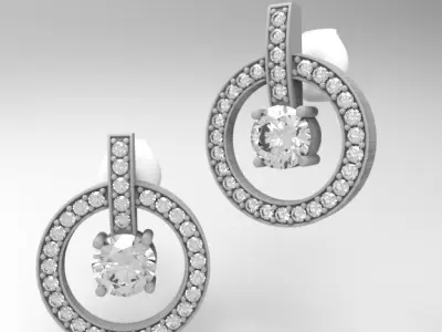 Simple earrings 3D print model