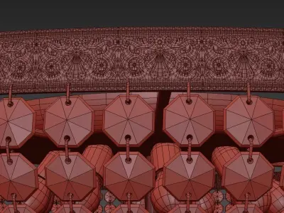  Chandelier Santa E 1 8 100 100 W 3D model