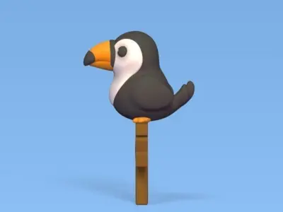 Toucan Wooden Sign 3D print model