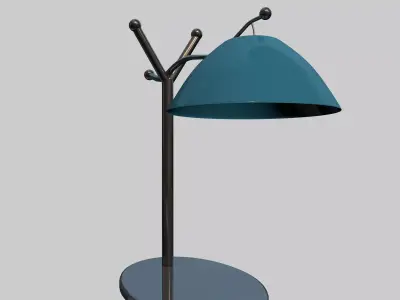 Lamp 3D Model table with shade 3D model