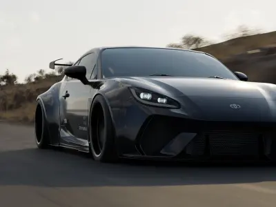 Toyota GR86 Adro Bodykit by Rention Textured 3D Blender FBX OBJ  3D model