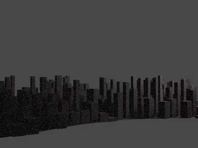 Parametric Generated Simple City Free 3D model