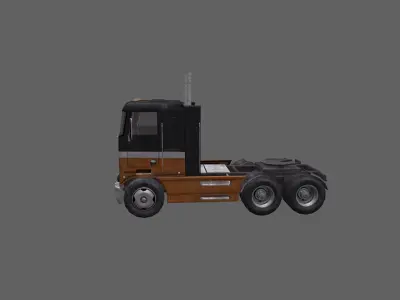 Truck semi Low-poly 3D model