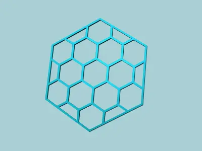 Hexagonal Wall Panel A11 - Interior Design Decoration 3D print model