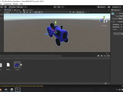 Tractor Low poly Tractor Farm tractor Low-poly 3D model