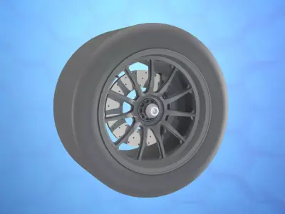 McLaren wheels tire 3D model