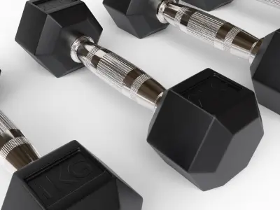 Gym Dumbbell Set 002 3D model