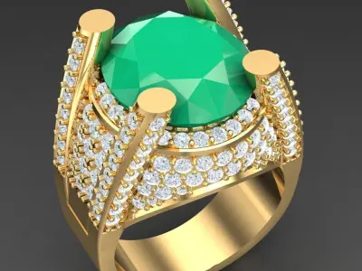 Luxury Men Rings Designs 6MR064 3D print model
