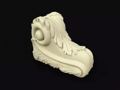 pilaster ornate sculpture 3D model