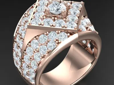 Luxury Men Rings Designs 4MR022 3D print model