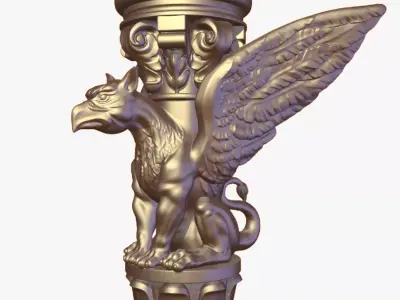 Sculpture of Griffon 3D print model