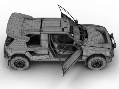 Peugeot 205 T16 Grand Raid 3D model