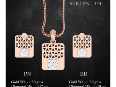 Pendant Earrings combo - 344 3D print model