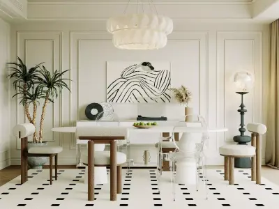 Dining Room Colection 04  for Unreal Engine 3D model