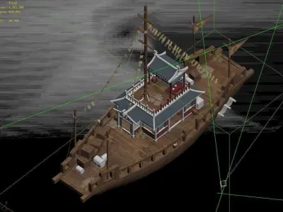 Game Traffic - Houseboat 063 3D model