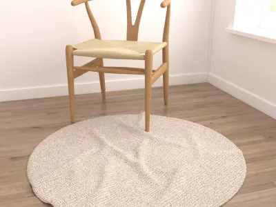 Round Rug Set 254 3D model