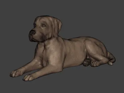 Dog - Labrador Statue  -- Ready for 3D Printing 3D print model