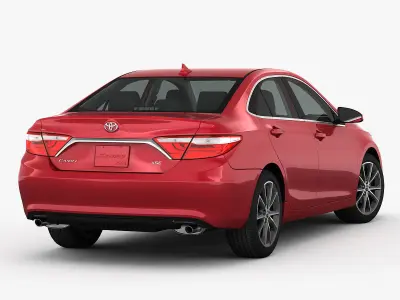 Toyota Camry XSE 2015 detailed interior 3D model