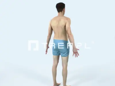 Virtue G Beach Animated Rigged Sports Man Low-poly 3D model