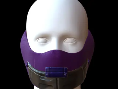 Gas mask helmet 3d model scifi Low-poly  Low-poly 3D model 103