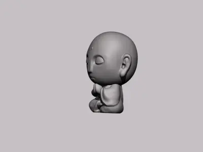 Baby Buddha little monk 02 3D print model