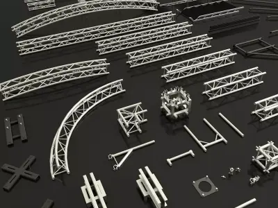 Stage constructions elements 3D model