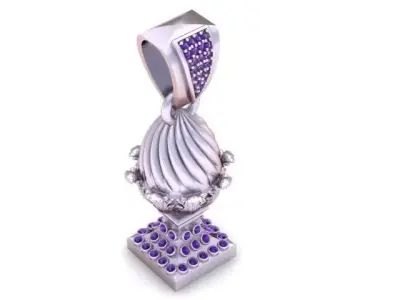 Imperial Royal Crown Egg Pendant 3d Printable Model  3D print model