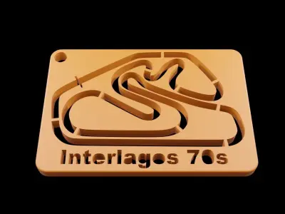 Track Formula 1 keychains InterlagosPrint 3d - Blender 3d Free 3D print model