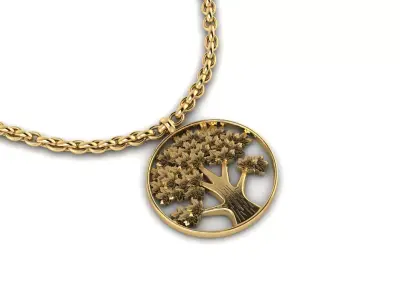 Hip Hop Fashion Tree Pendant 3d Printable Model 3D print model