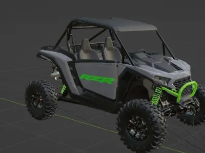 2025 RZR XP 1000 Ultimate Storm Gray Low-poly 3D model
