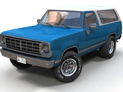 Dodge Ramcharger 1976 Low-poly 3D model