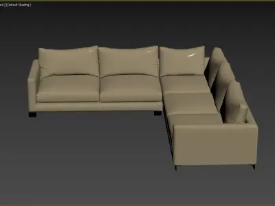 Sofa Zara Large Square corner unit 322cm x 322cm 3D model