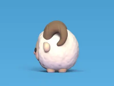 Cute Ram 3D print model