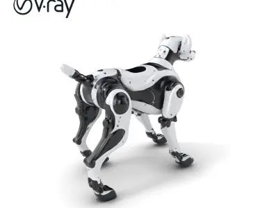 Sports Robot Dog Model Pack - Enhanced Agility and Speed Low-poly 3D model