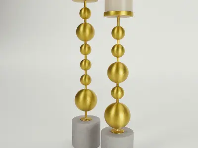 Everly Quinn Metal Candlestick Set 3D model