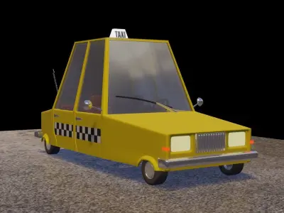 Taxi car 3D model