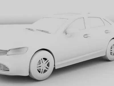 game ready car futuristic Low-poly 3D model