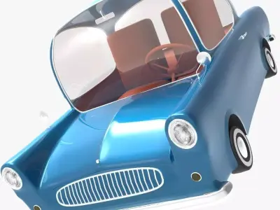 Cartoon Car Low-poly 3D model