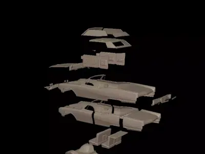 Buick Electra 225 1968 convertible 3D print model