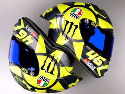 Racing Helmet 3D model