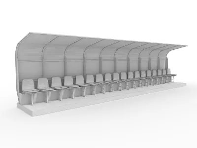 Soccer Bench 02 3D model purchase