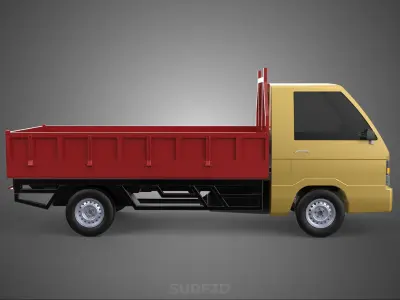 DROP SIDE LOAD BED DUMP BODY GATE DOOR PICKUP TRUCK WIDE DECK 3D model