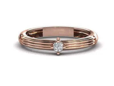 STL 3DM Print Ready Women Diamond Ring Lightweight Printable  3D print model 66