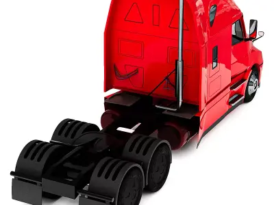 Freightliner Cascadia Santa Claus truck  new year 3D model