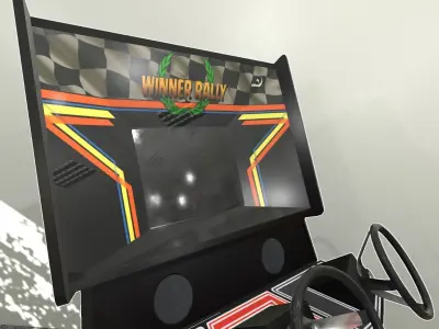 90s Arcade Racing Game Machine Low-poly 3D Model Low-poly 3D model