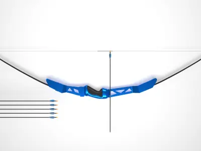 Bare Bow and Arrows Archery 3D model