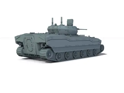 Armored infantry vehicle Low-poly 3D model